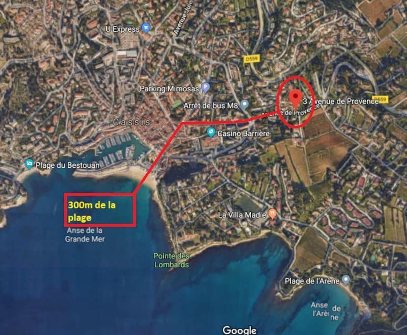 Au Calme, 200M Du Centre T2 Avec Balcon Et Parking Cassis Exterior foto