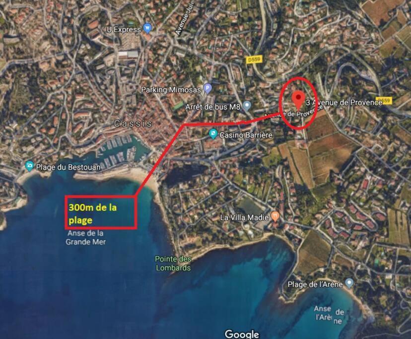 Au Calme, 200M Du Centre T2 Avec Balcon Et Parking Cassis Exterior foto